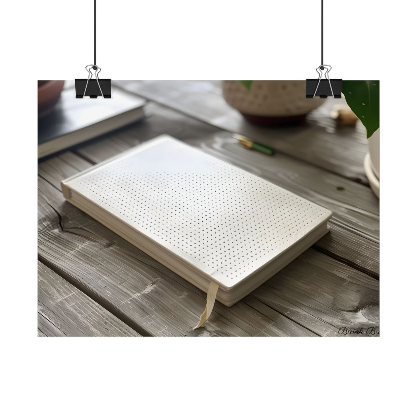 Minimalist Notebook: Embossed Dot Pattern Art - Poster