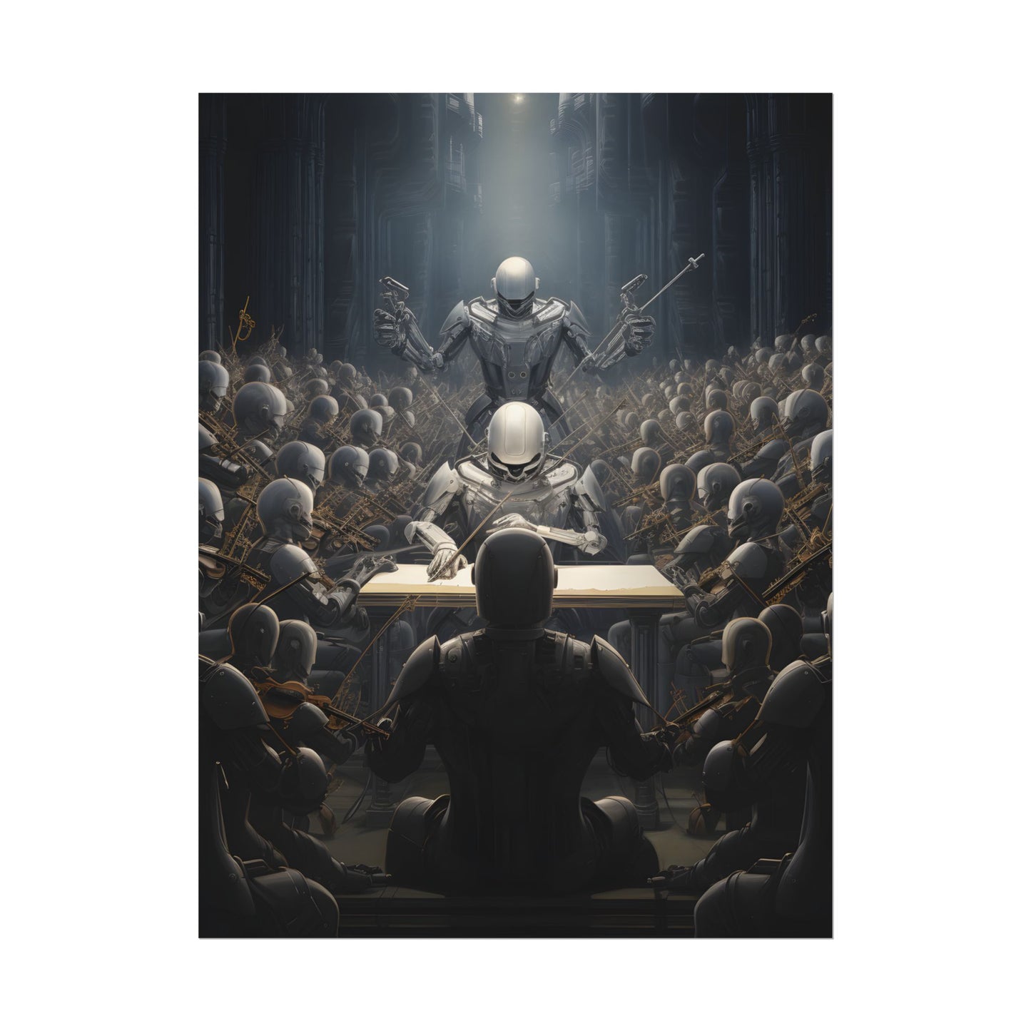 Robot Symphony: Sentient Robots in Musical Harmony - Poster