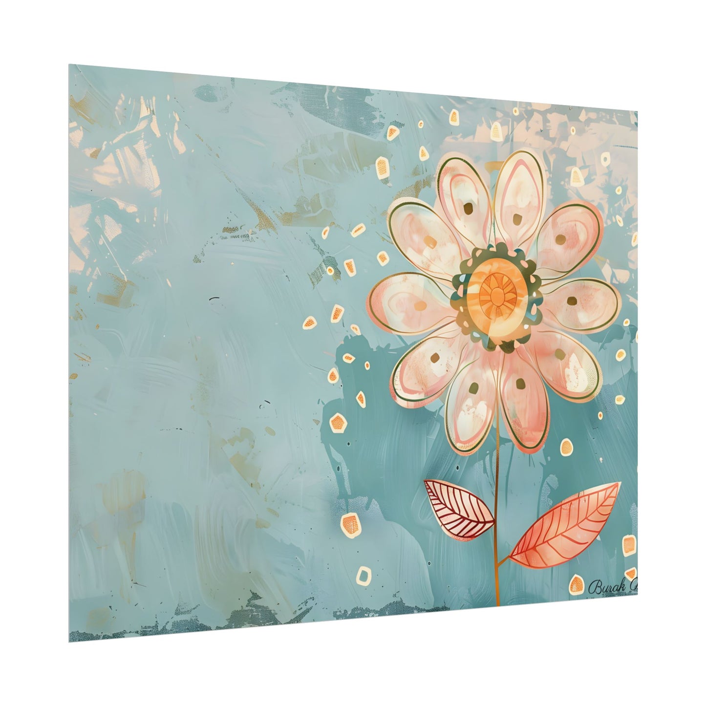 Whimsical Growth Mindset Flower: Blooming Art - Poster