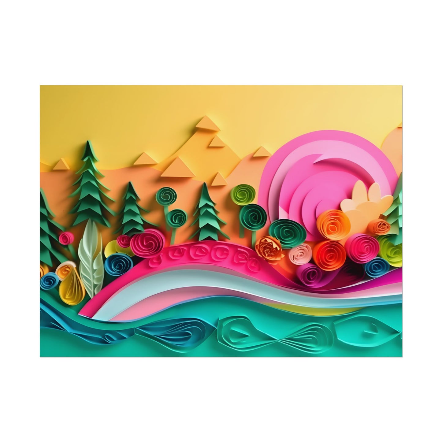 Magical Beach Sunset: Peaceful Landscape Art - Poster