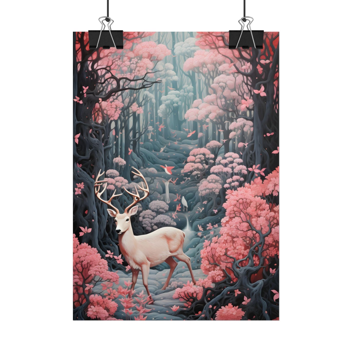 Whimsical Woodland Haven: Six Friends' Enchanted Forest - Poster