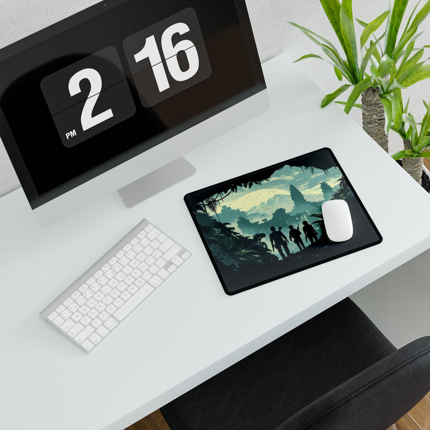 Adventurous Pair: Heroes by Side - Desk Mat