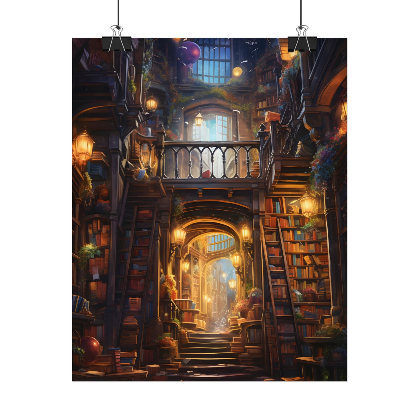 Cozy Magical Bookshop: Enchanting Artwork - Poster