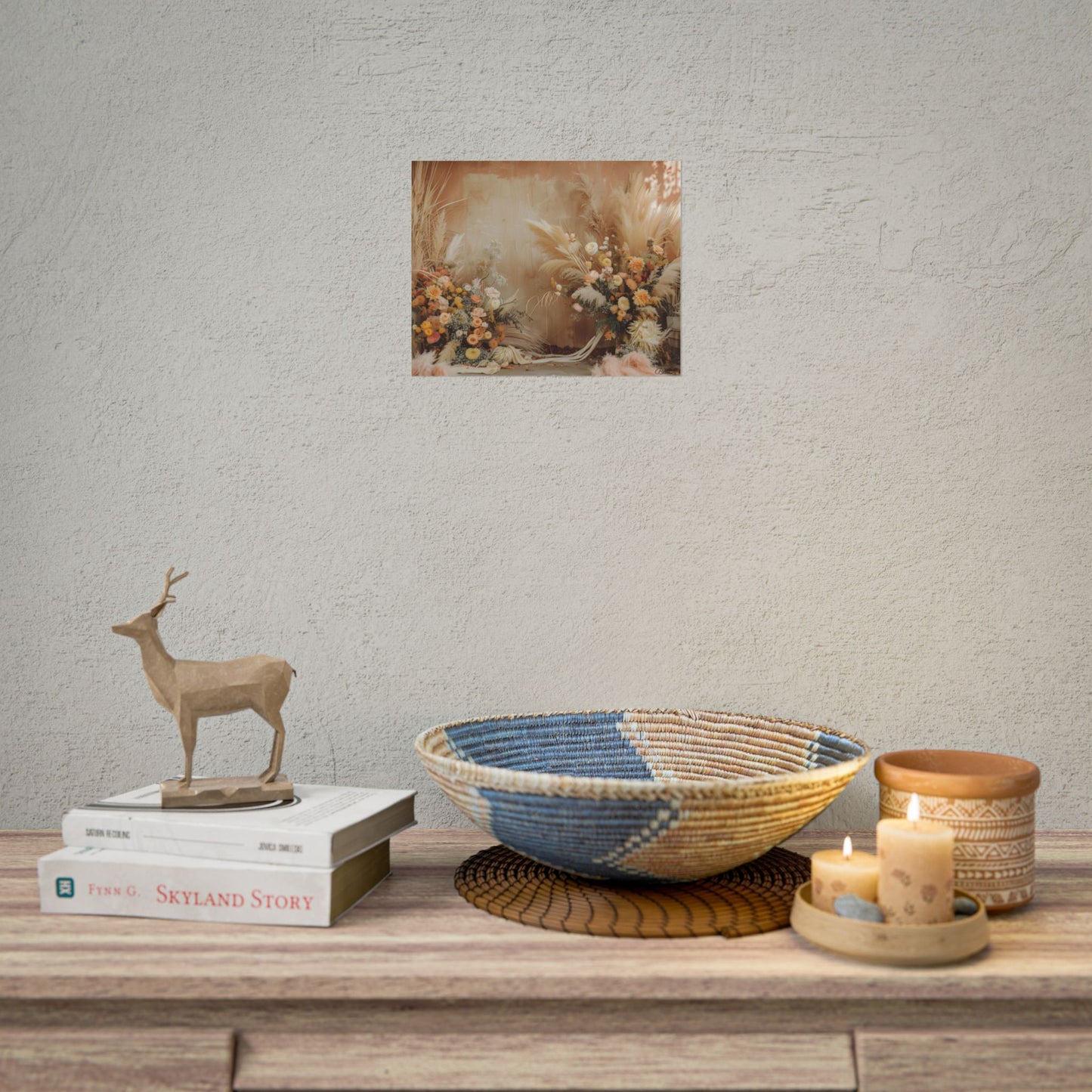 Whimsical Floral Pampas Find: Explore Calming Artwork - Poster