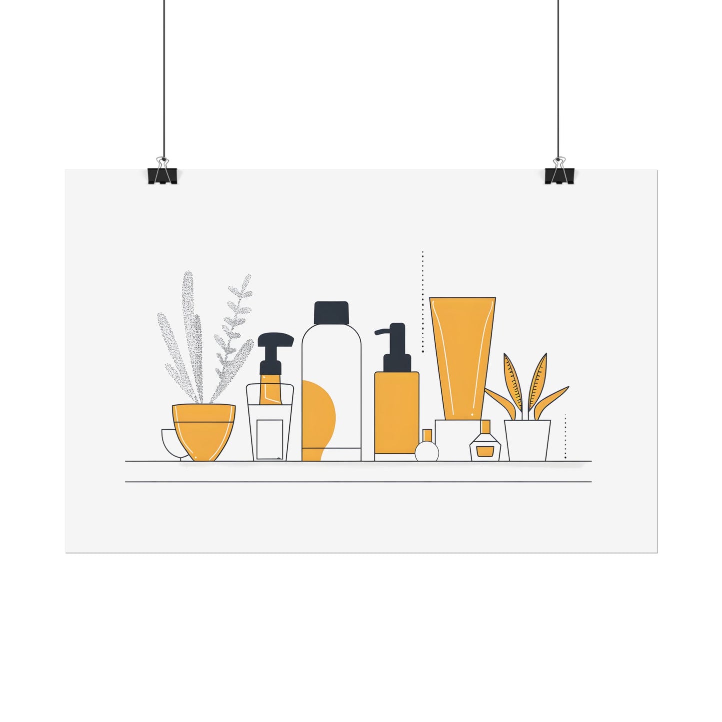 Minimalist Product Design: Bold Gray Illustration Artwork - Poster