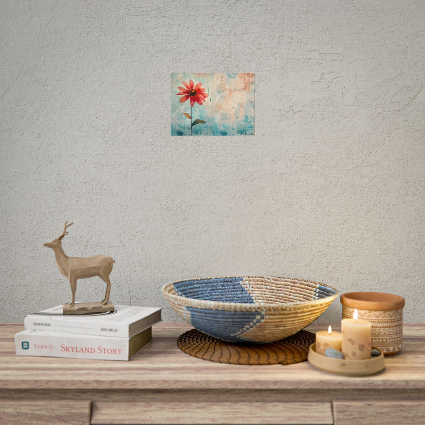 Blooming Growth: Whimsical Floral Art - Poster