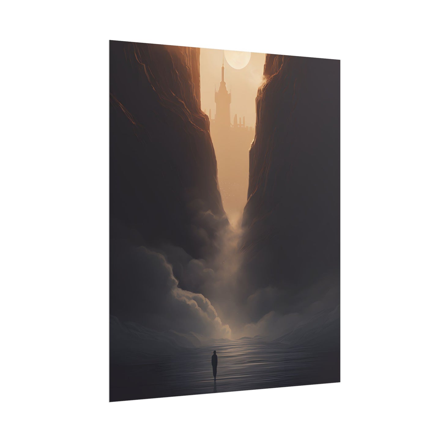 Textured Light Circle: Photographic Art Study - Poster