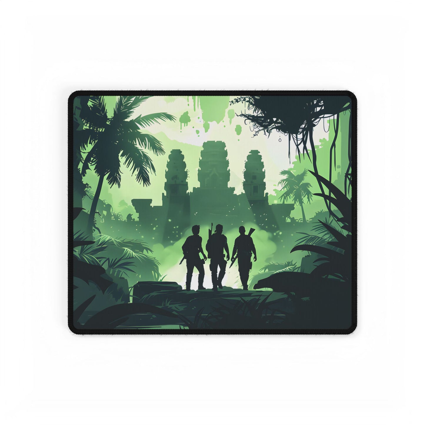 Young Adventurer: Minimalist Digital Portrait - Desk Mat