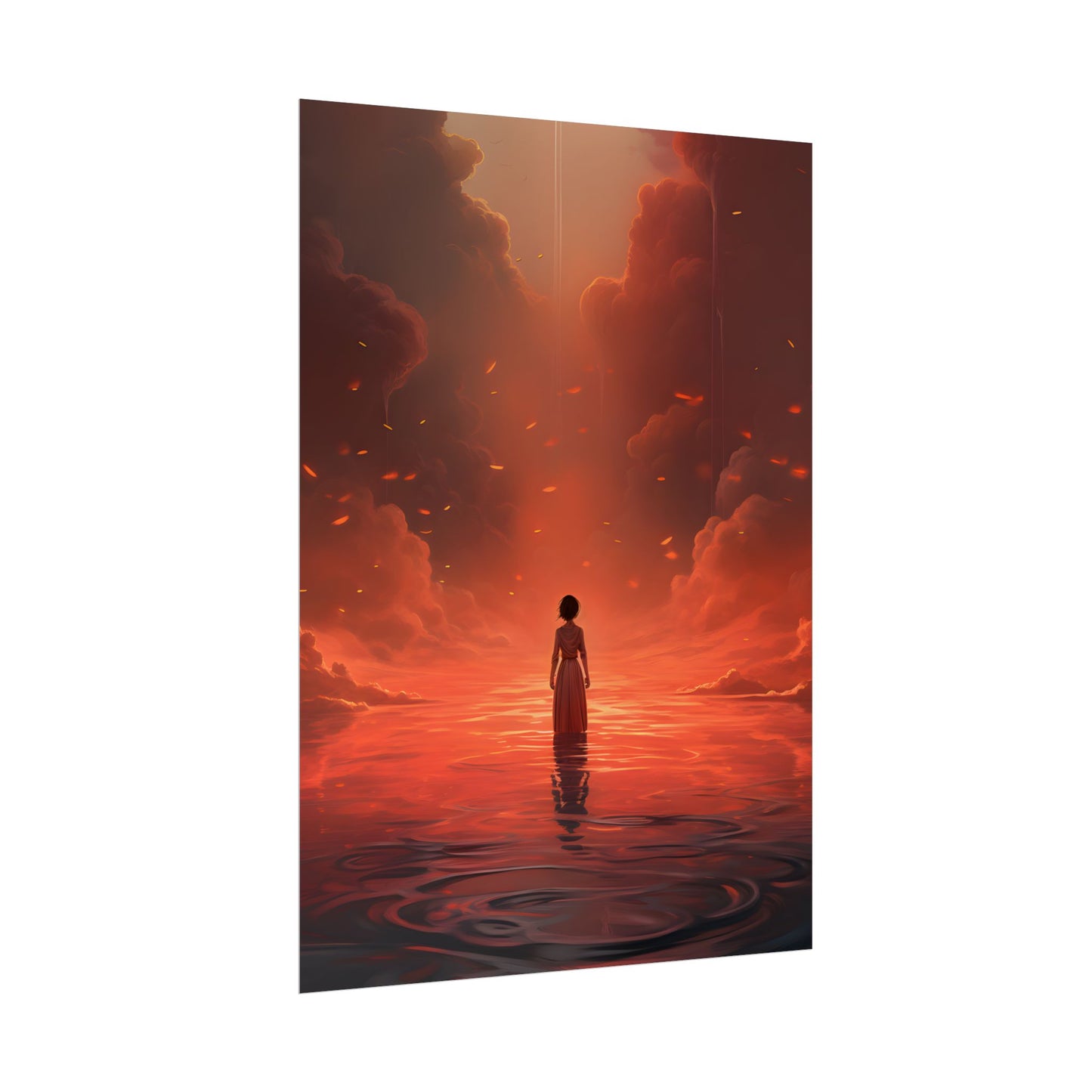 Vibrant Sunflower in Full Bloom: Outdoor Artwork - Poster