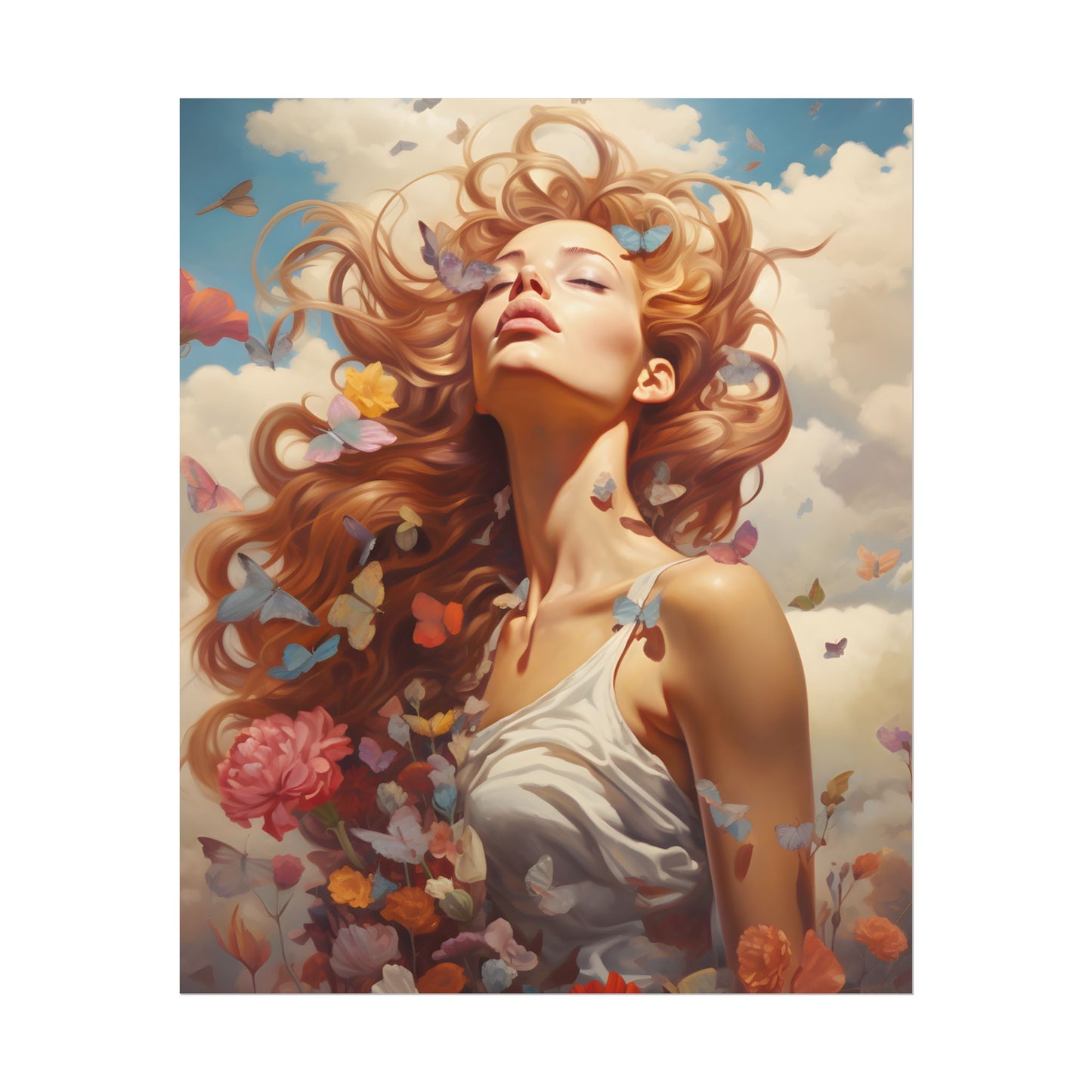 Vibrant Outdoor Cafe: Relaxed Atmosphere Artwork - Poster
