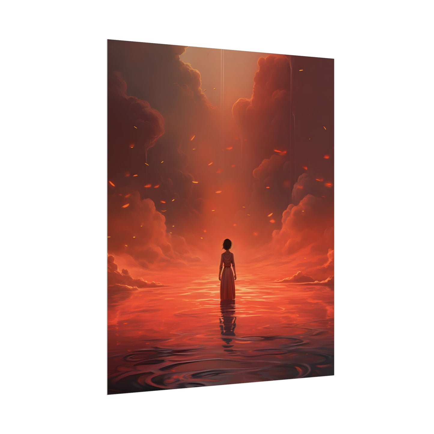 Vibrant Sunflower in Full Bloom: Outdoor Artwork - Poster