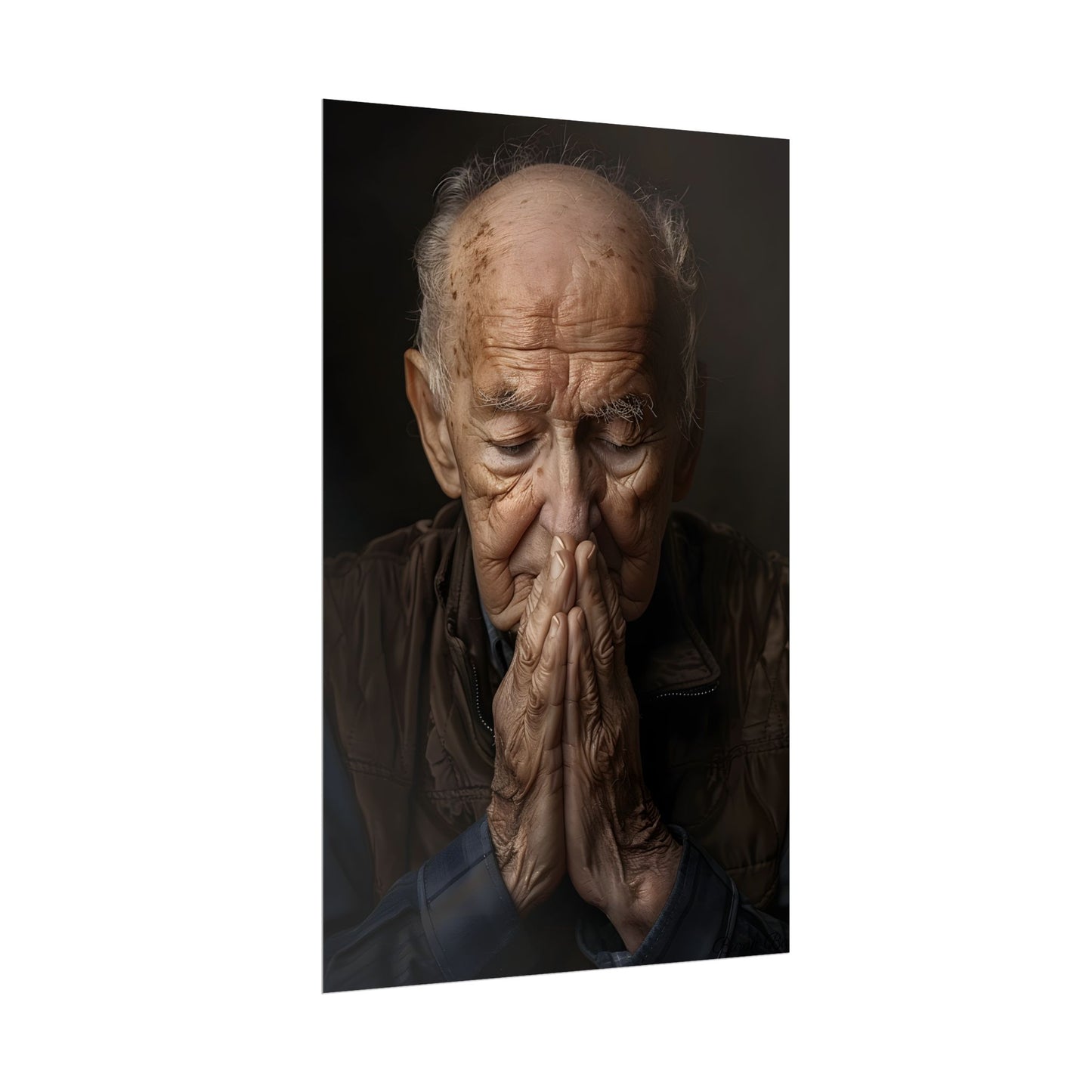 A Moment in Time: Gentle Aged Man in Formal Contemplation - Poster
