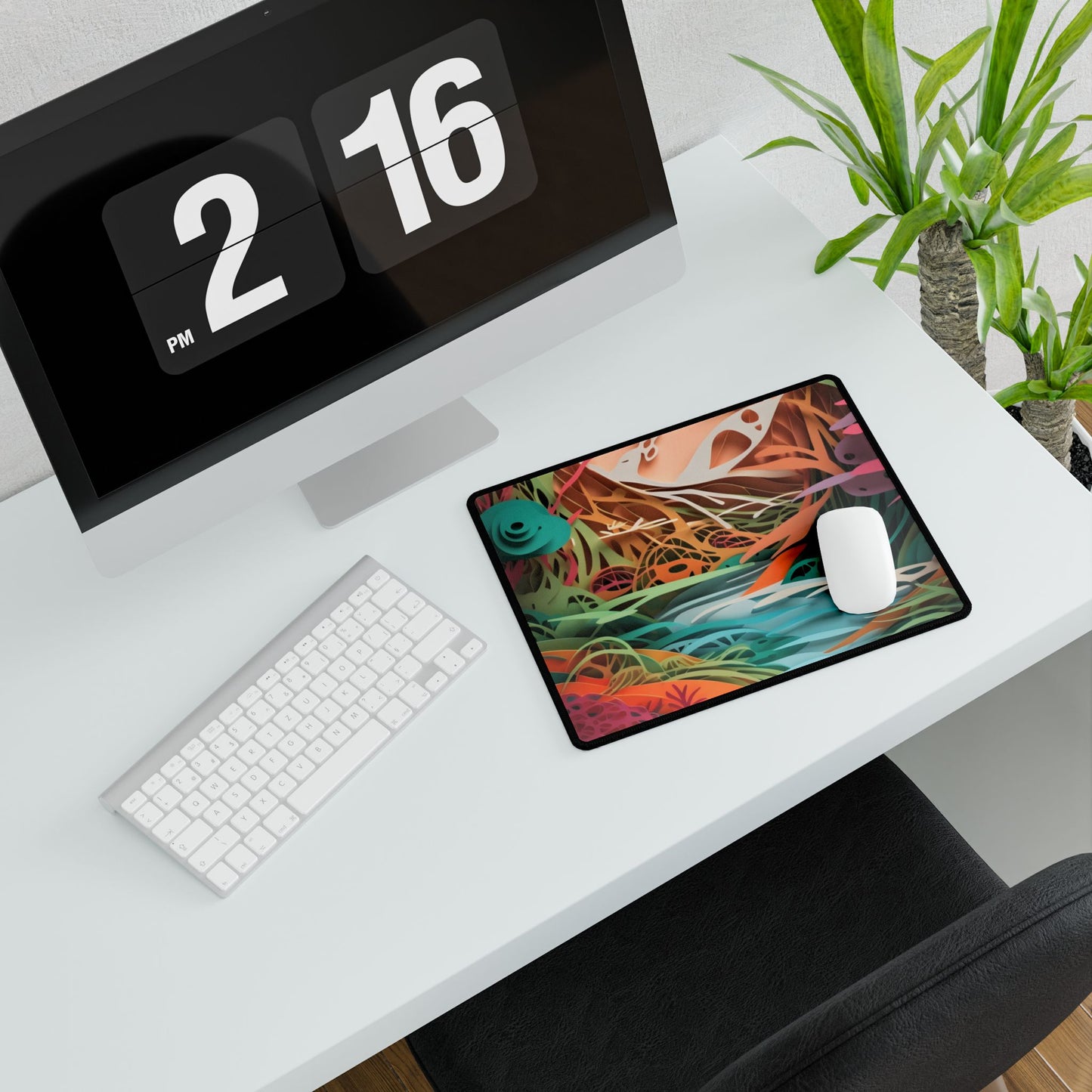 American Realism: Rolling Hills and Winding Rivers - Desk Mat