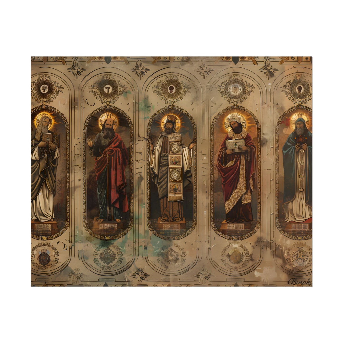 Vintage Biblical Art: Traditional Wisdom Poster - Poster