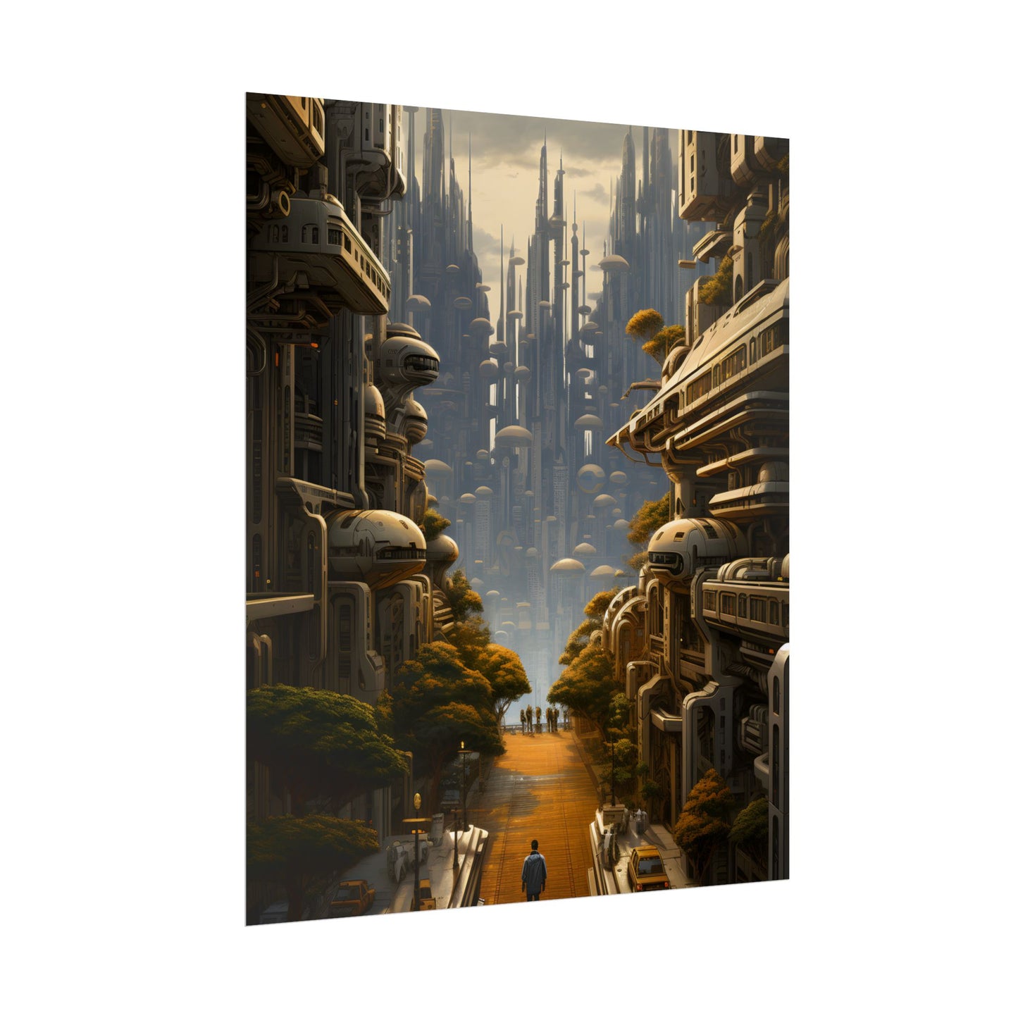 Serene Utopia: Tranquil Garden Oasis - Poster