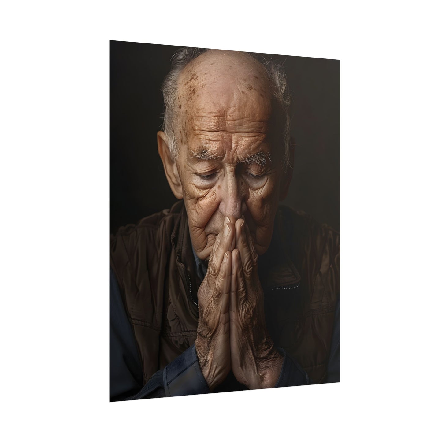 A Moment in Time: Gentle Aged Man in Formal Contemplation - Poster