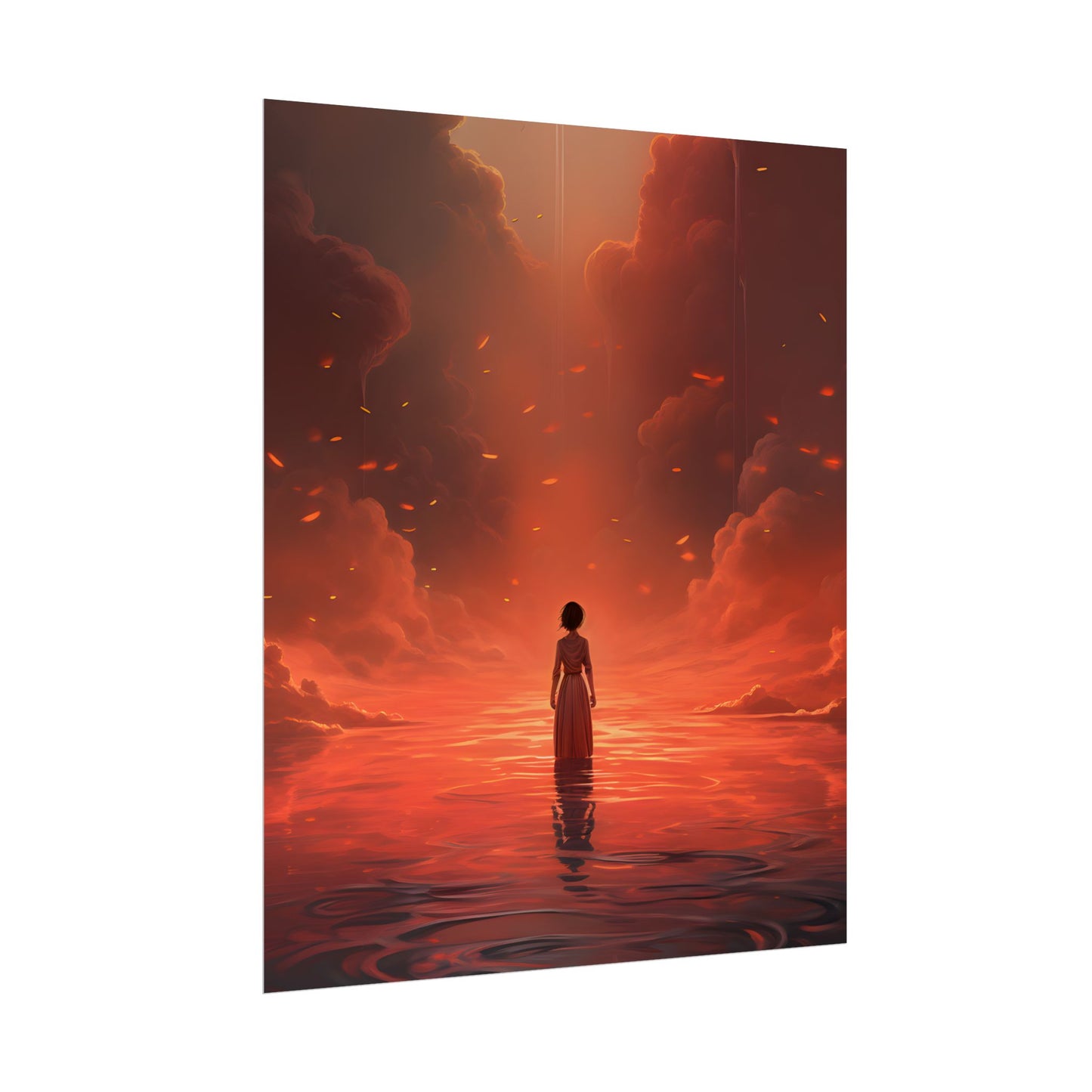 Vibrant Sunflower in Full Bloom: Outdoor Artwork - Poster