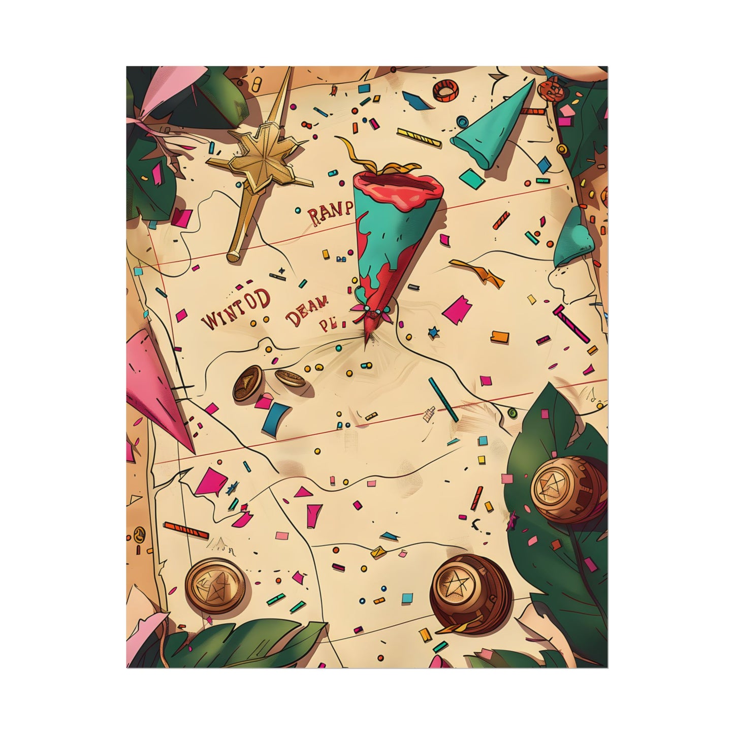 Whimsical Portrait with a Large Nose - Poster