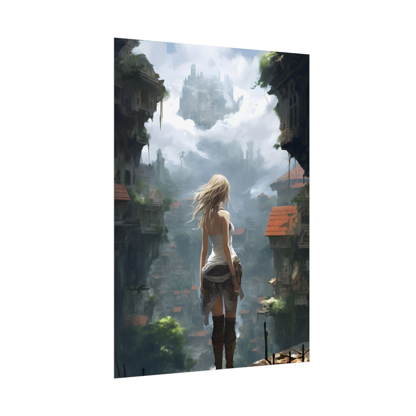 Anime Blonde Warrior: Birds in Flight - Poster
