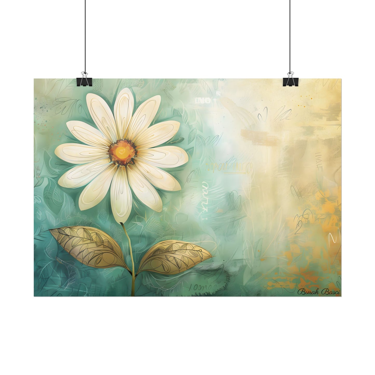 Whimsical Blooming Flower: Growth Mindset in Soft Pinks & Vibrant Reds - Poster