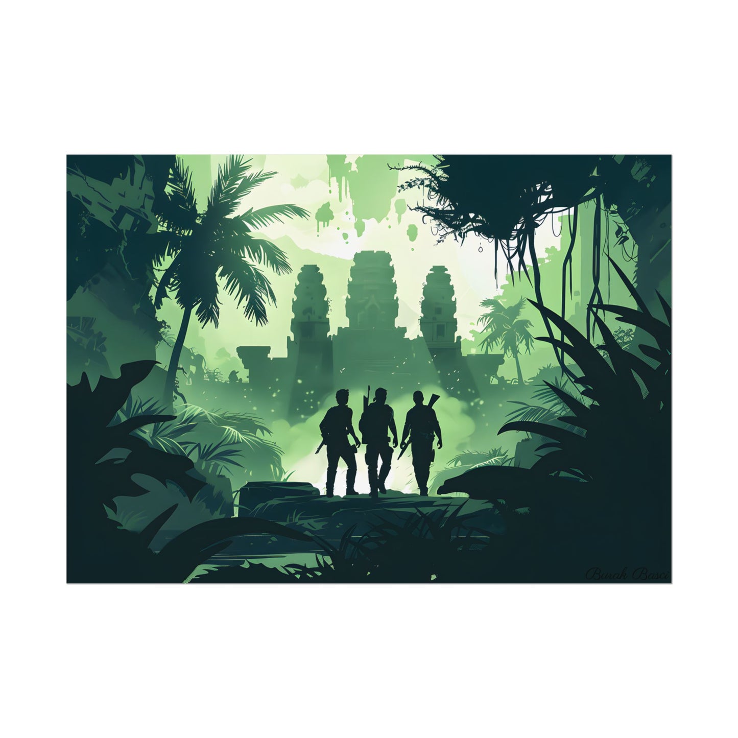 Young Adventurer: Minimalist Digital Portrait - Poster