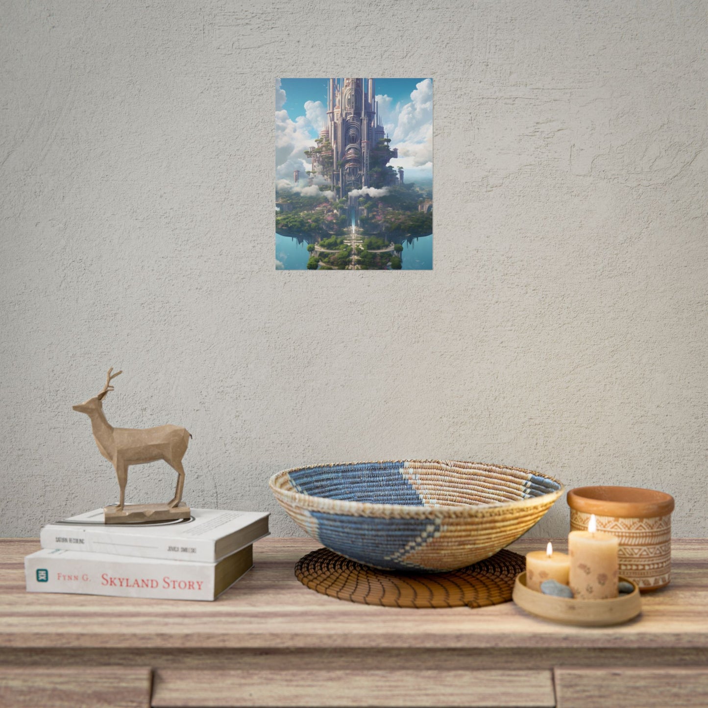 Floating City Dreamscape: Urban Harmony - Poster