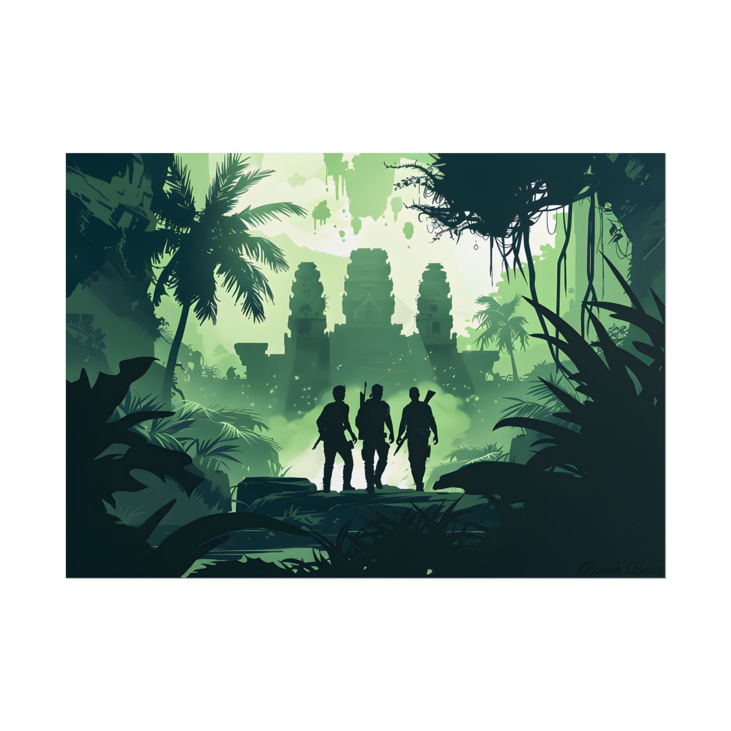 Young Adventurer: Minimalist Digital Portrait - Poster