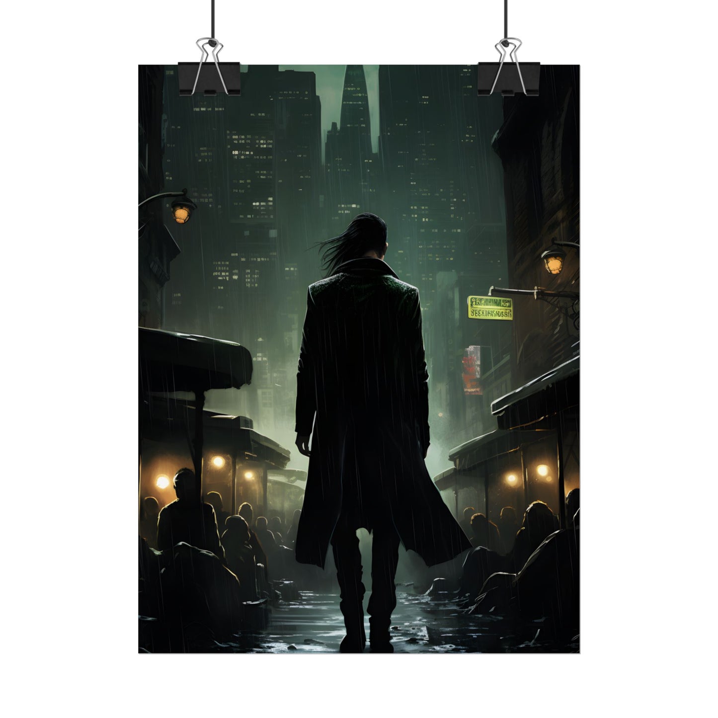 Urban Fantasy Detective: Noir City Night Art - Poster