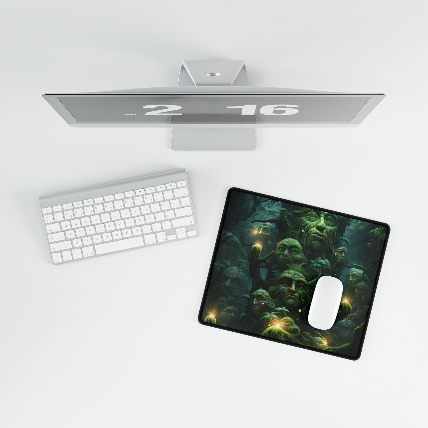 Mystical Ancient Forest Guardians: Natural Artwork - Desk Mat