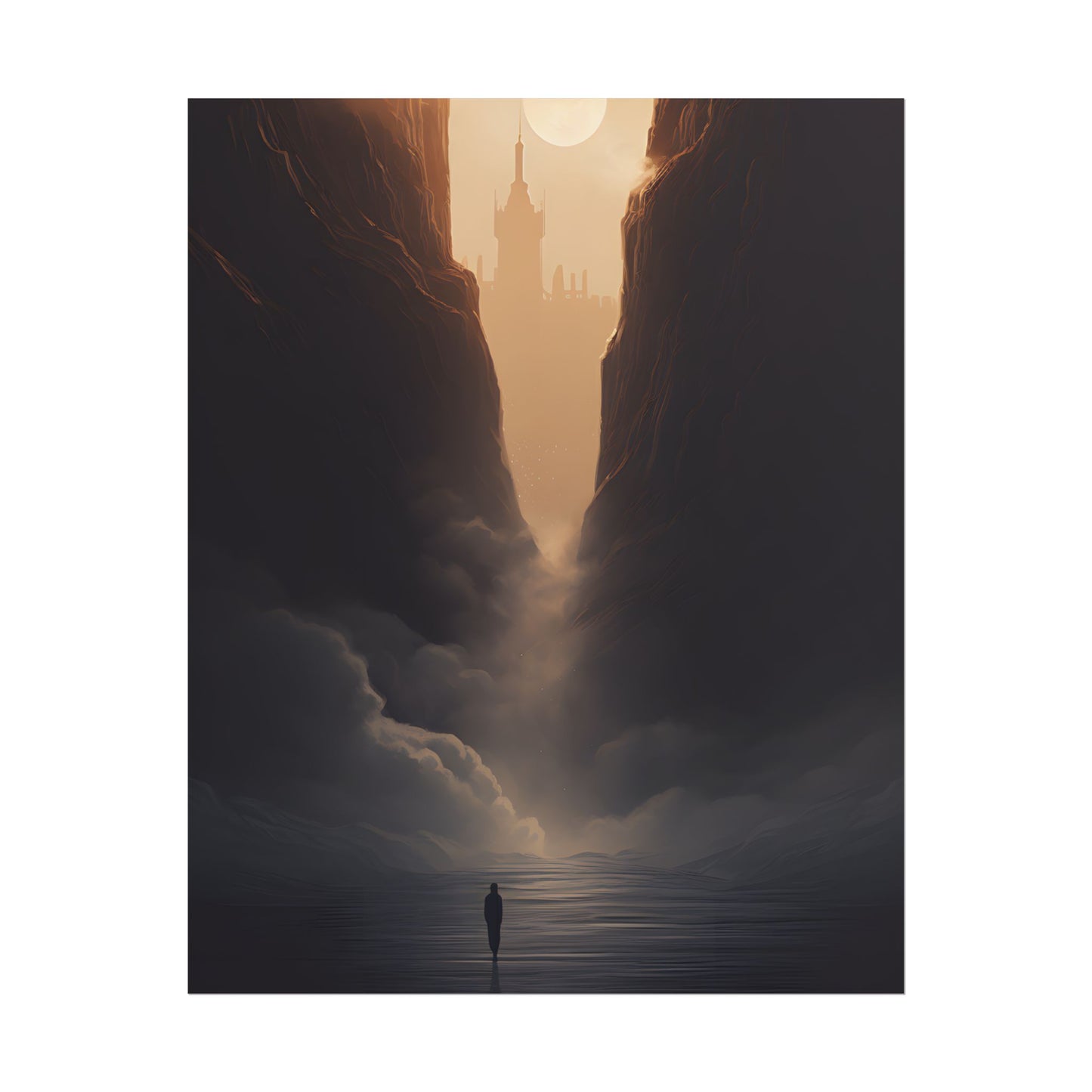 Textured Light Circle: Photographic Art Study - Poster