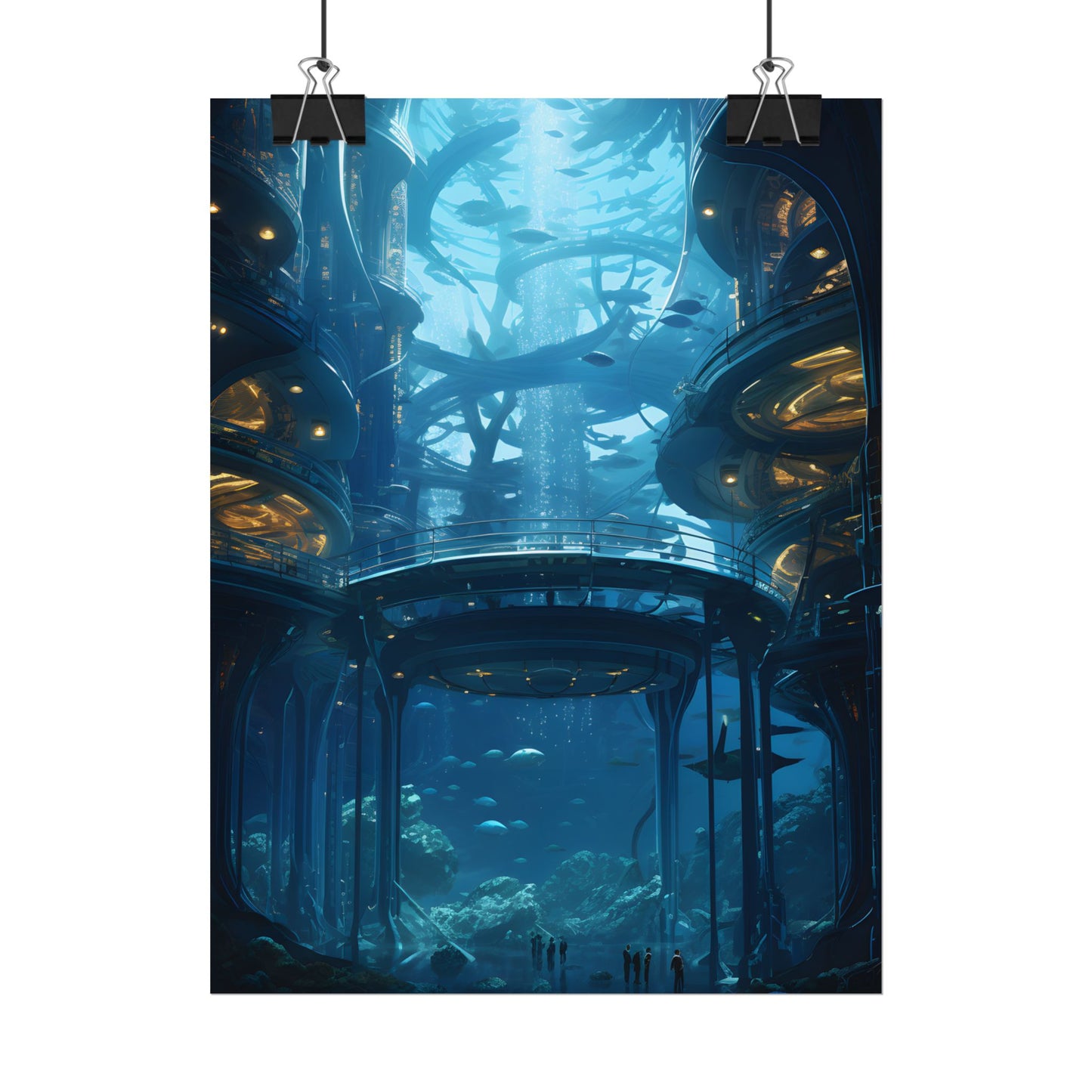 Advanced Underwater City: Visionary Metropol in the Future - Poster