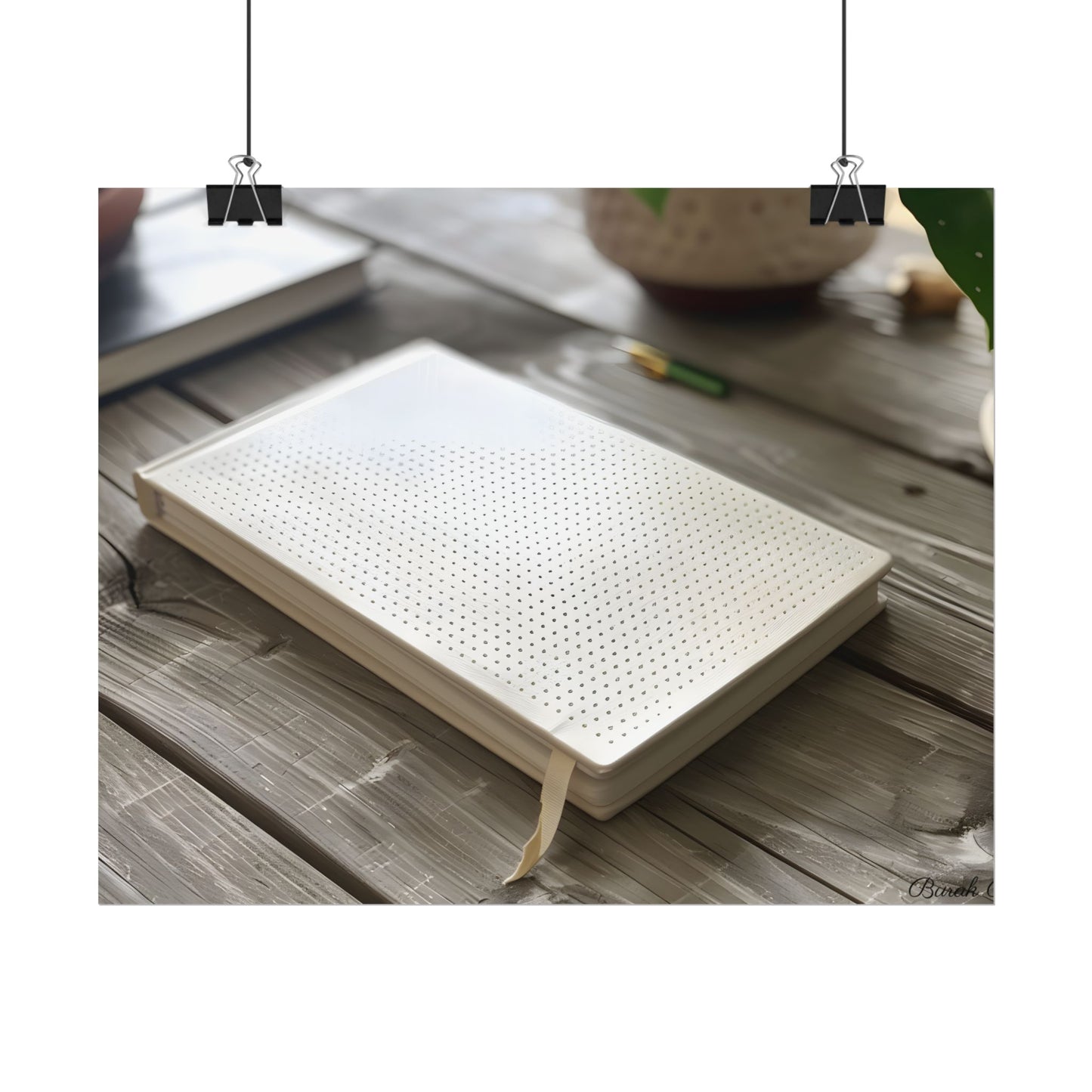 Minimalist Notebook: Embossed Dot Pattern Art - Poster