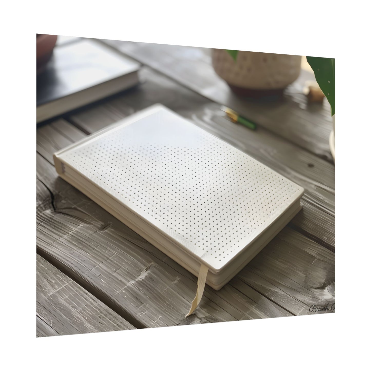 Minimalist Notebook: Embossed Dot Pattern Art - Poster