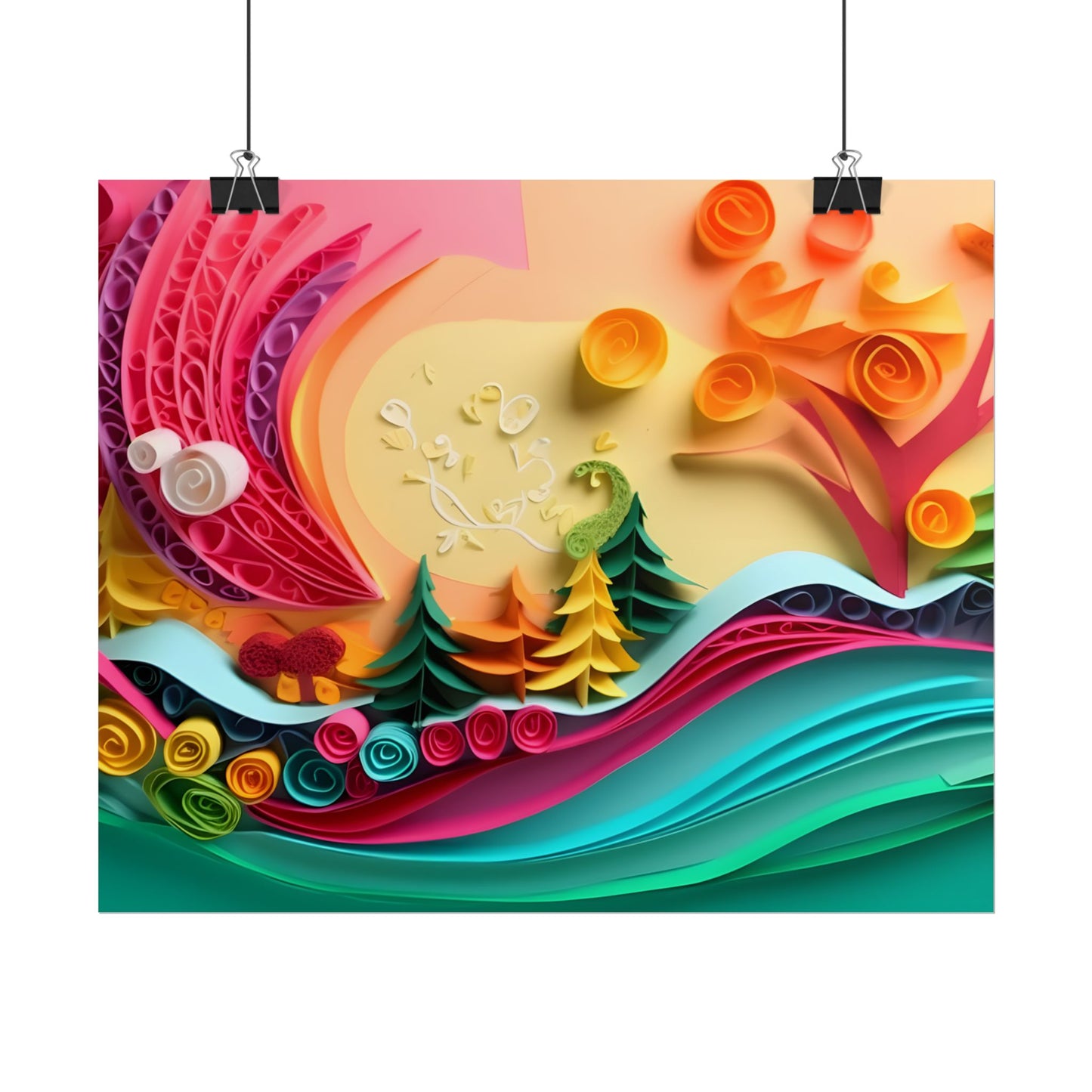 Paper Quilling Art: Creative Craftsmanship in Action - Poster
