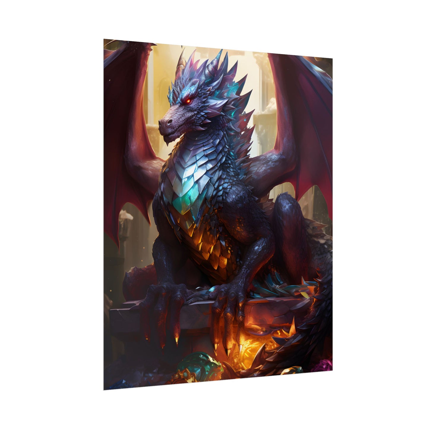 Ancient Dragon's Majestic Lair: Fantasy Guardians of Old - Poster