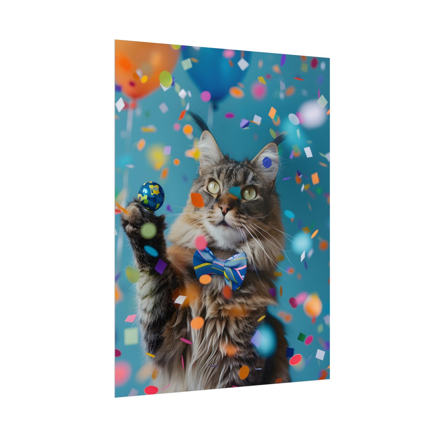 Whimsical Cat in Bow Tie: Exclusive Artwork - Poster
