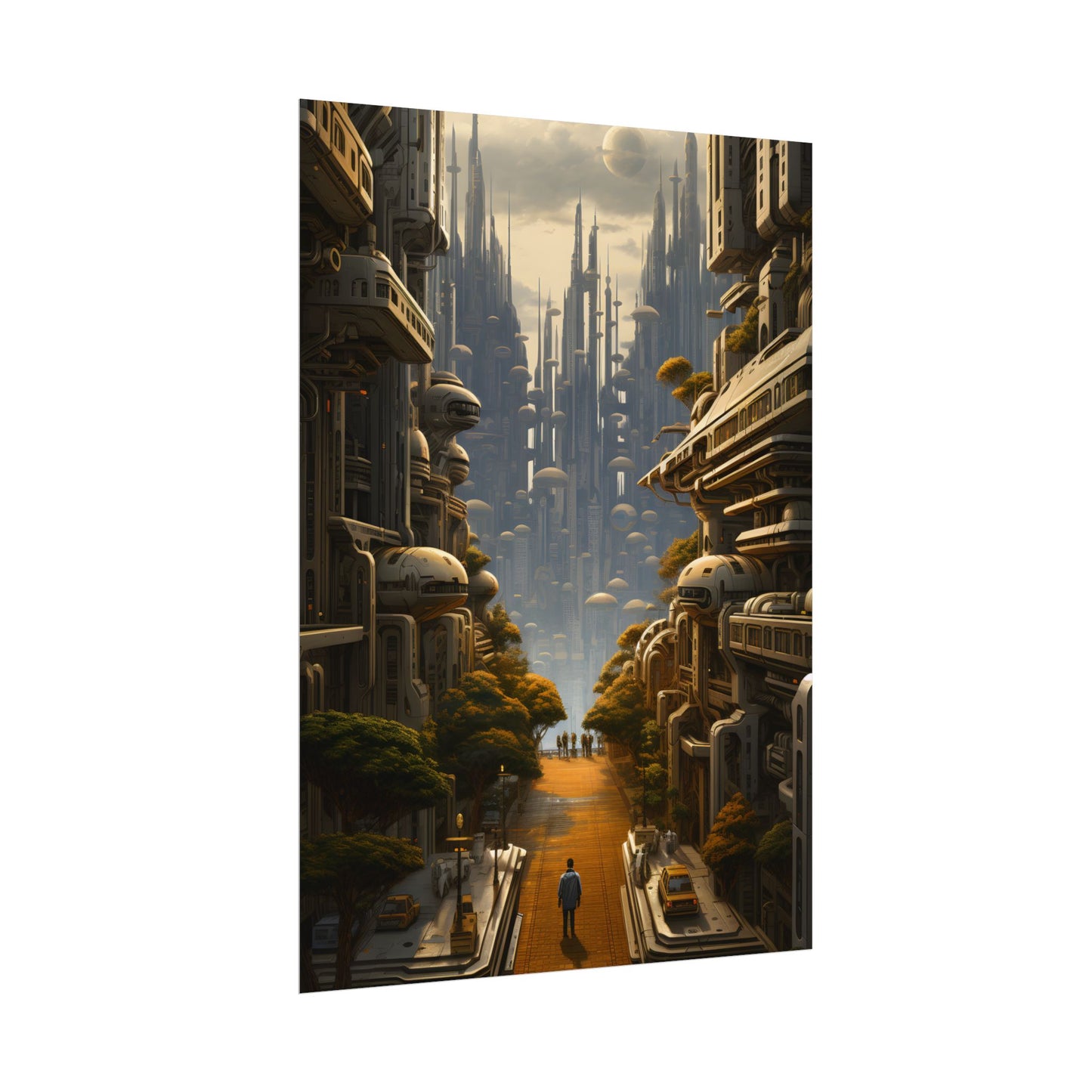 Serene Utopia: Tranquil Garden Oasis - Poster