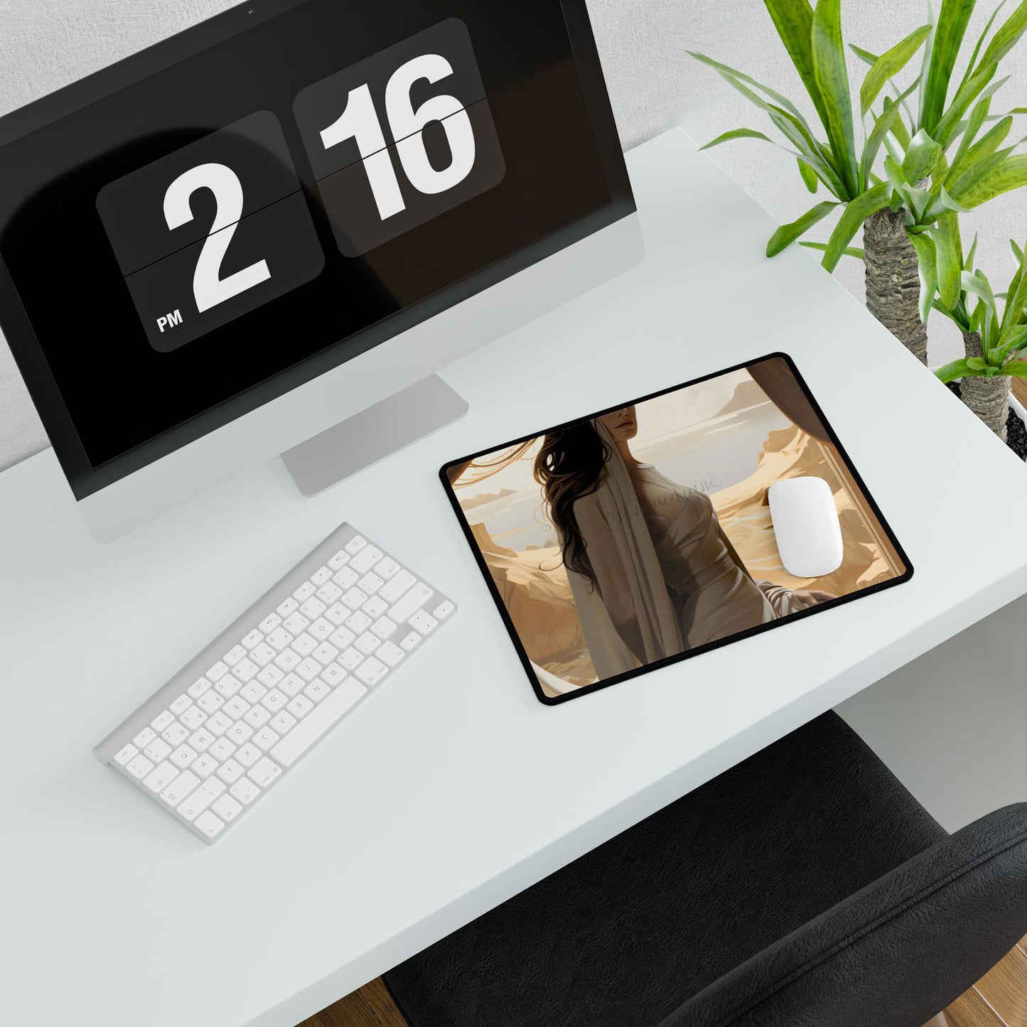 Artistic Book Cover: Unique Perspective - Desk Mat