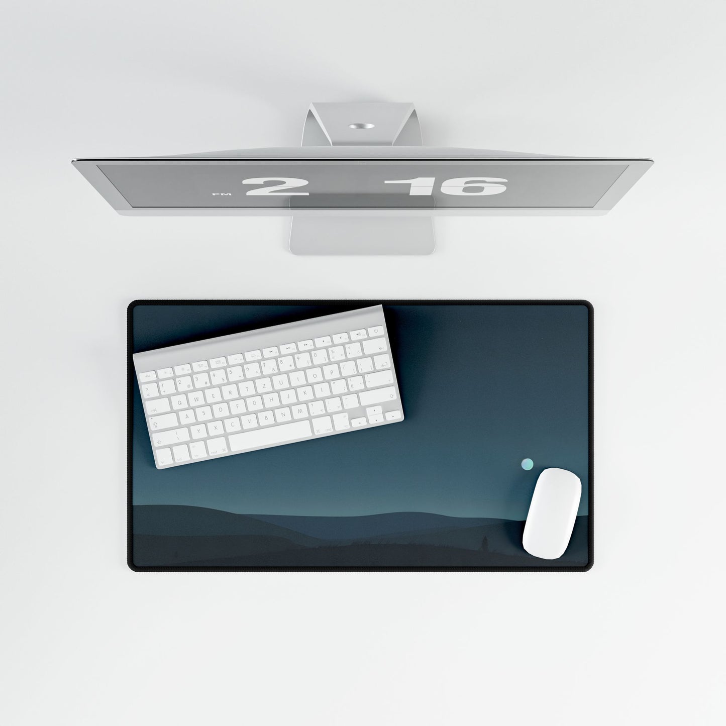 Minimalist Night Sky: Ethereal Stars Artwork - Desk Mat