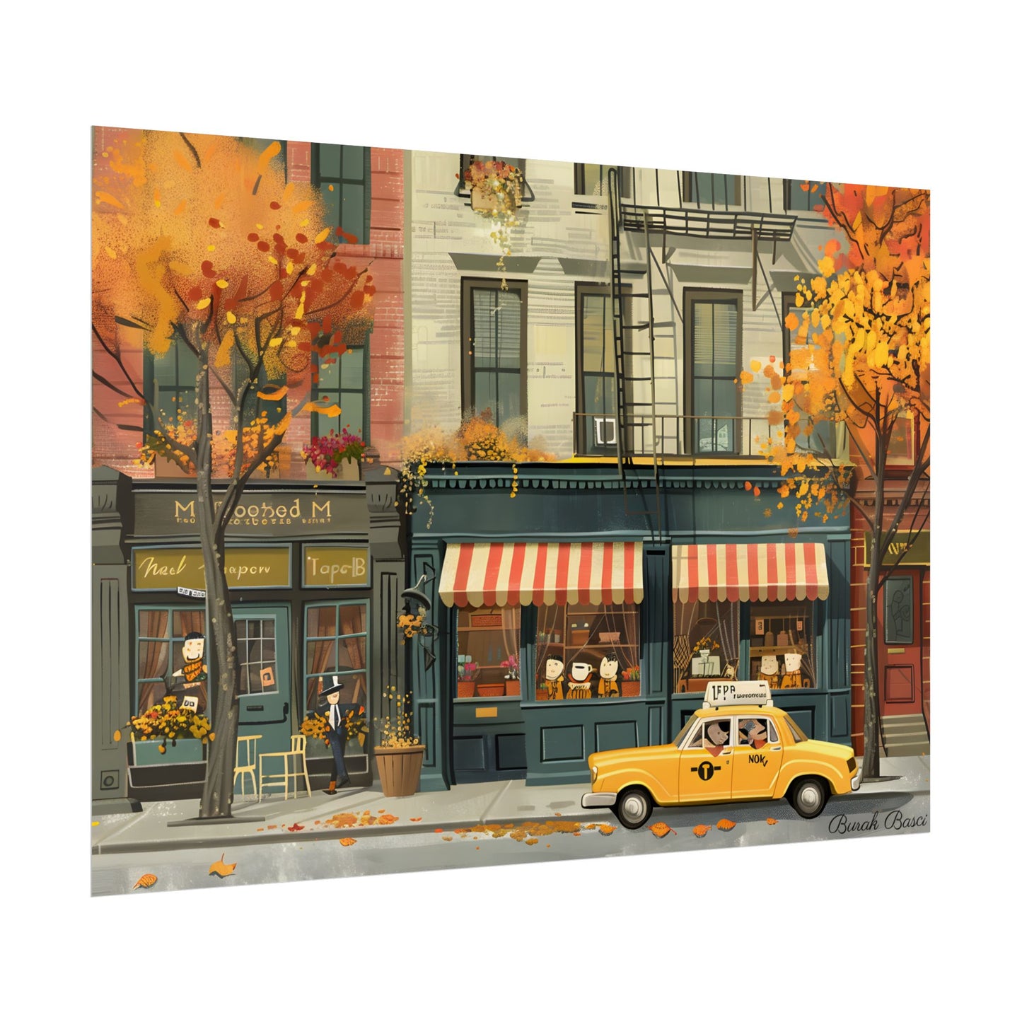 Whimsical Yellow Dreams: Playful Building Digital Art - Poster