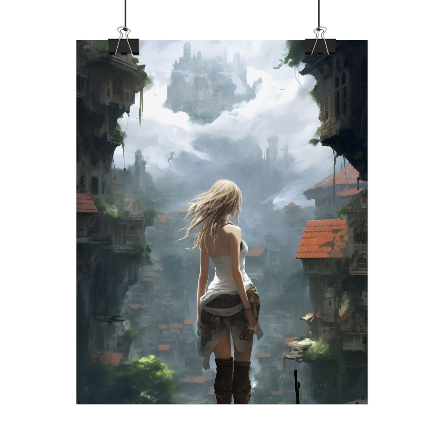 Anime Blonde Warrior: Birds in Flight - Poster