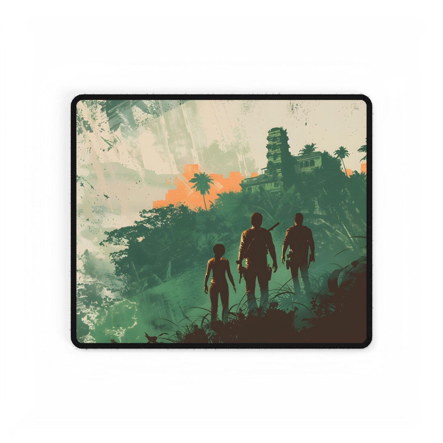 Simple Duo: Minimalist Character Illustration - Desk Mat