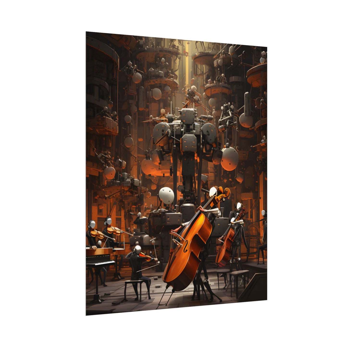 6 Sentient Robot Musicians: A Symphony of Artistic Expression - Poster