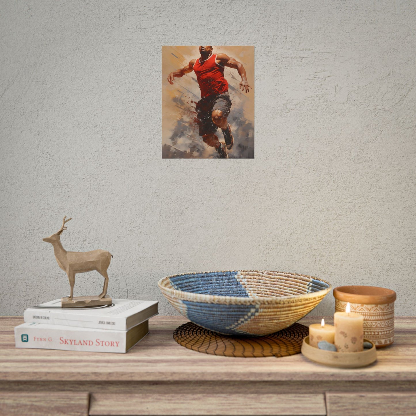 Passionate Athlete: Dedicated Sports Portrait - Poster