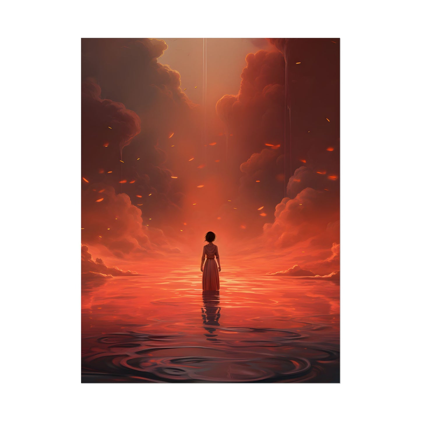 Vibrant Sunflower in Full Bloom: Outdoor Artwork - Poster