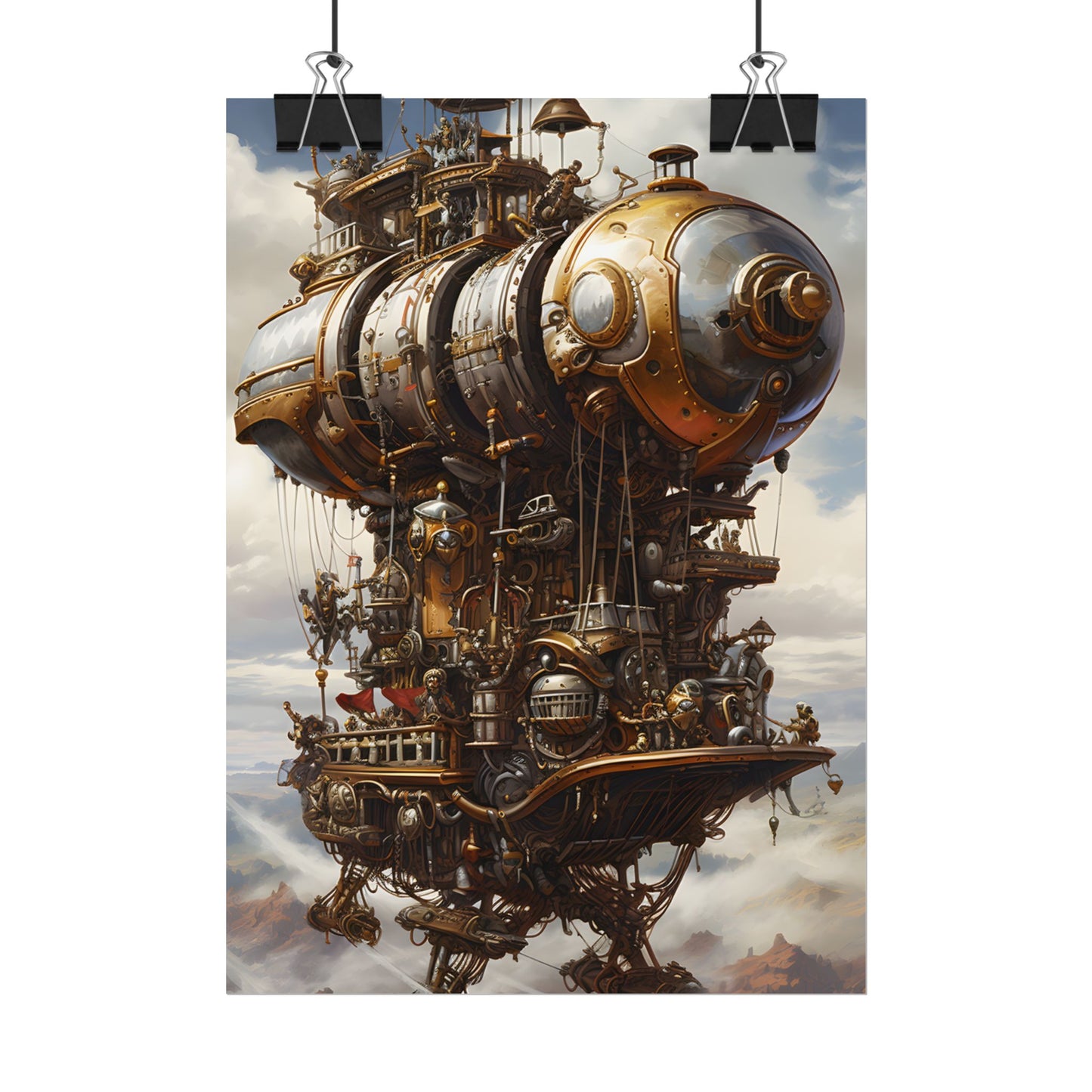 Steampunk Sky-Liner Thrill: A Fierce Airship Race - Poster
