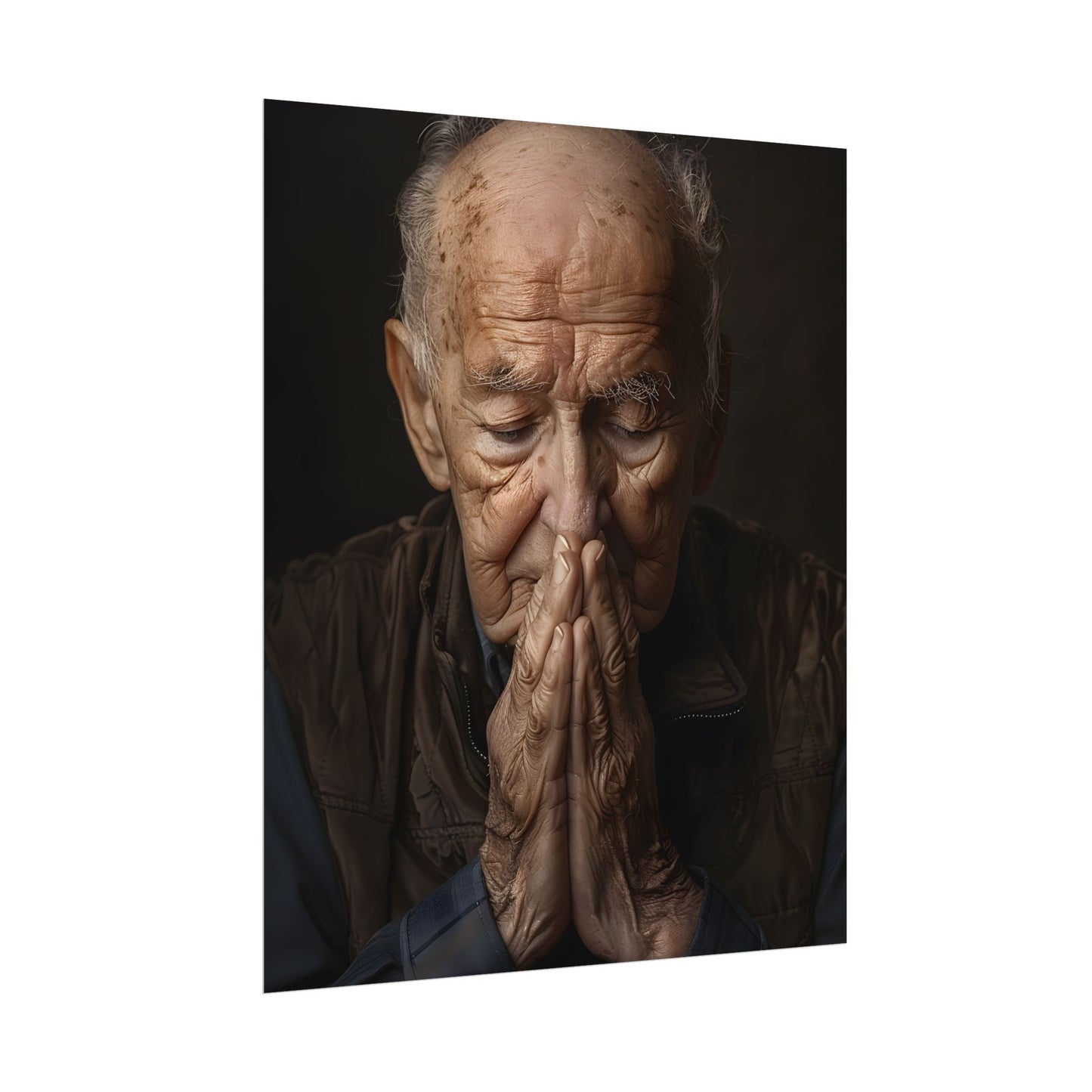 A Moment in Time: Gentle Aged Man in Formal Contemplation - Poster