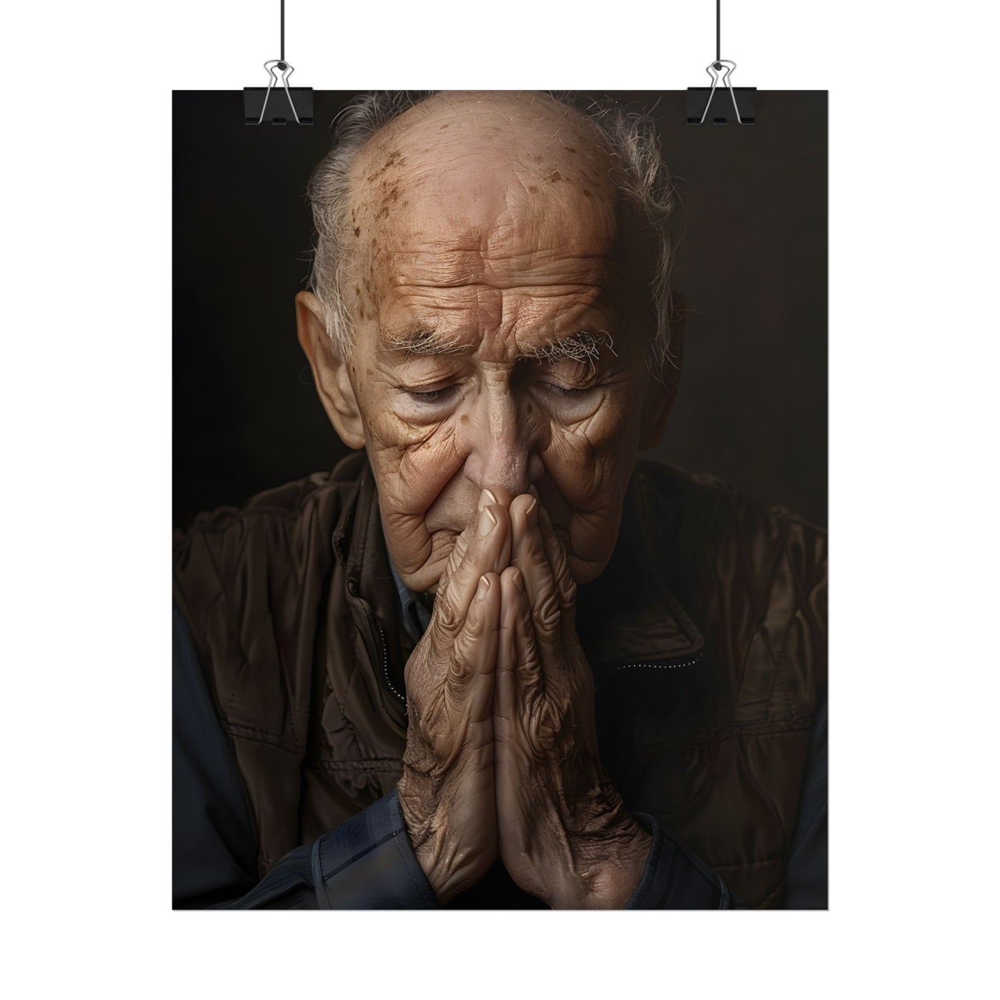 A Moment in Time: Gentle Aged Man in Formal Contemplation - Poster