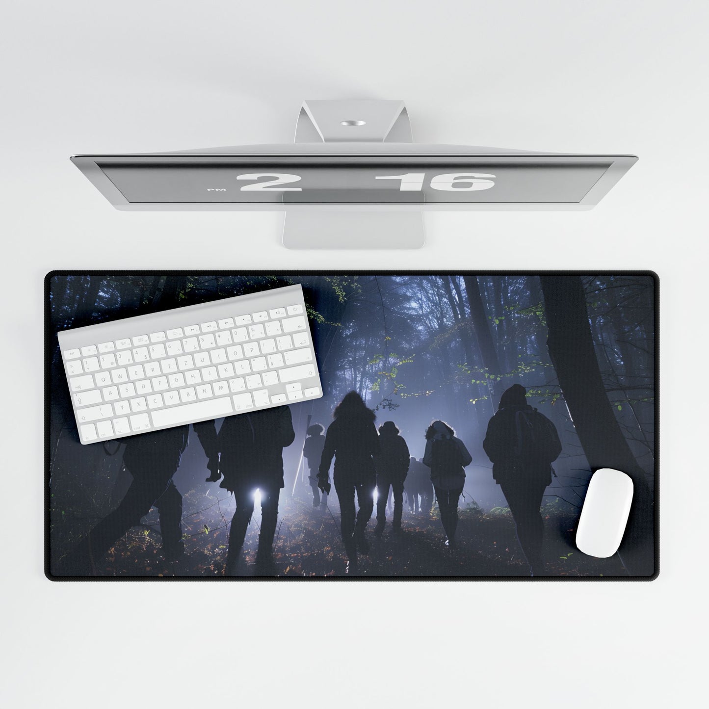 Mysterious Forest Adventure: Exploring with Courage - Desk Mat