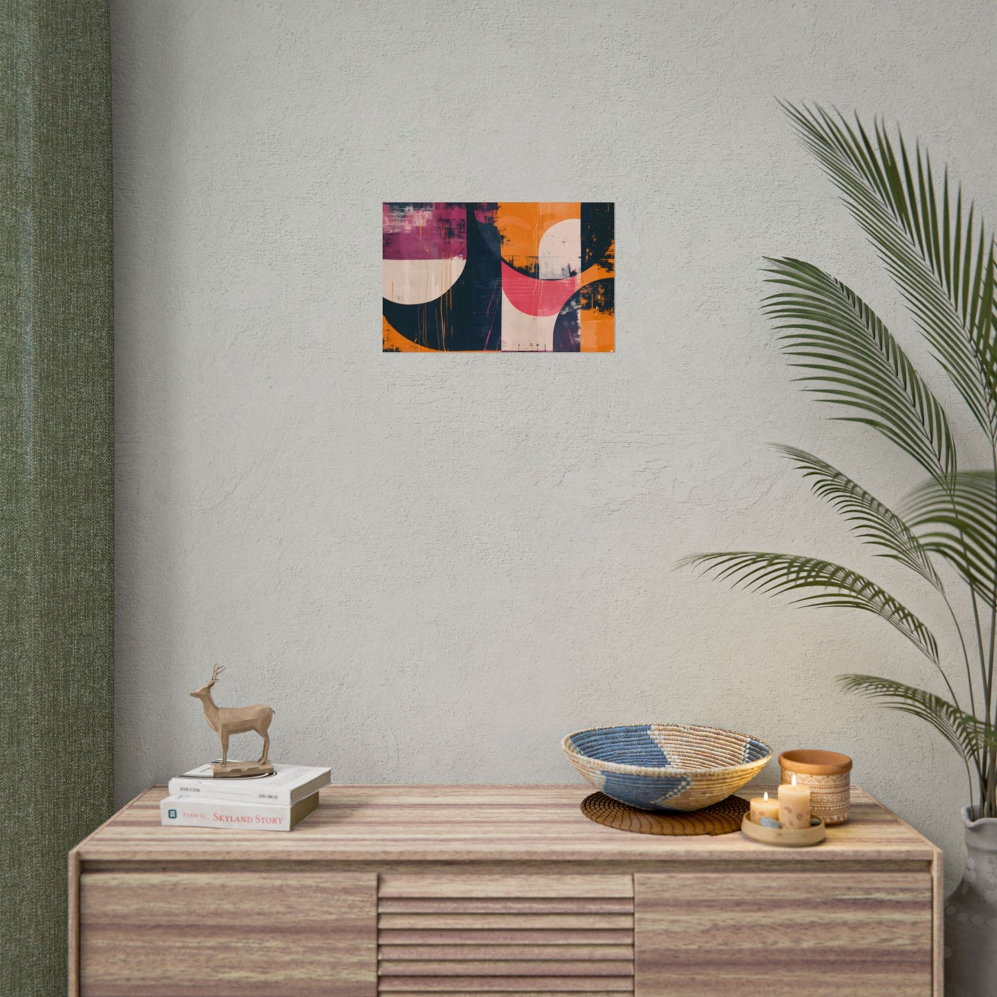 Vibrant Abstract Geometries: Colorful Artwork in Bold Shades - Poster